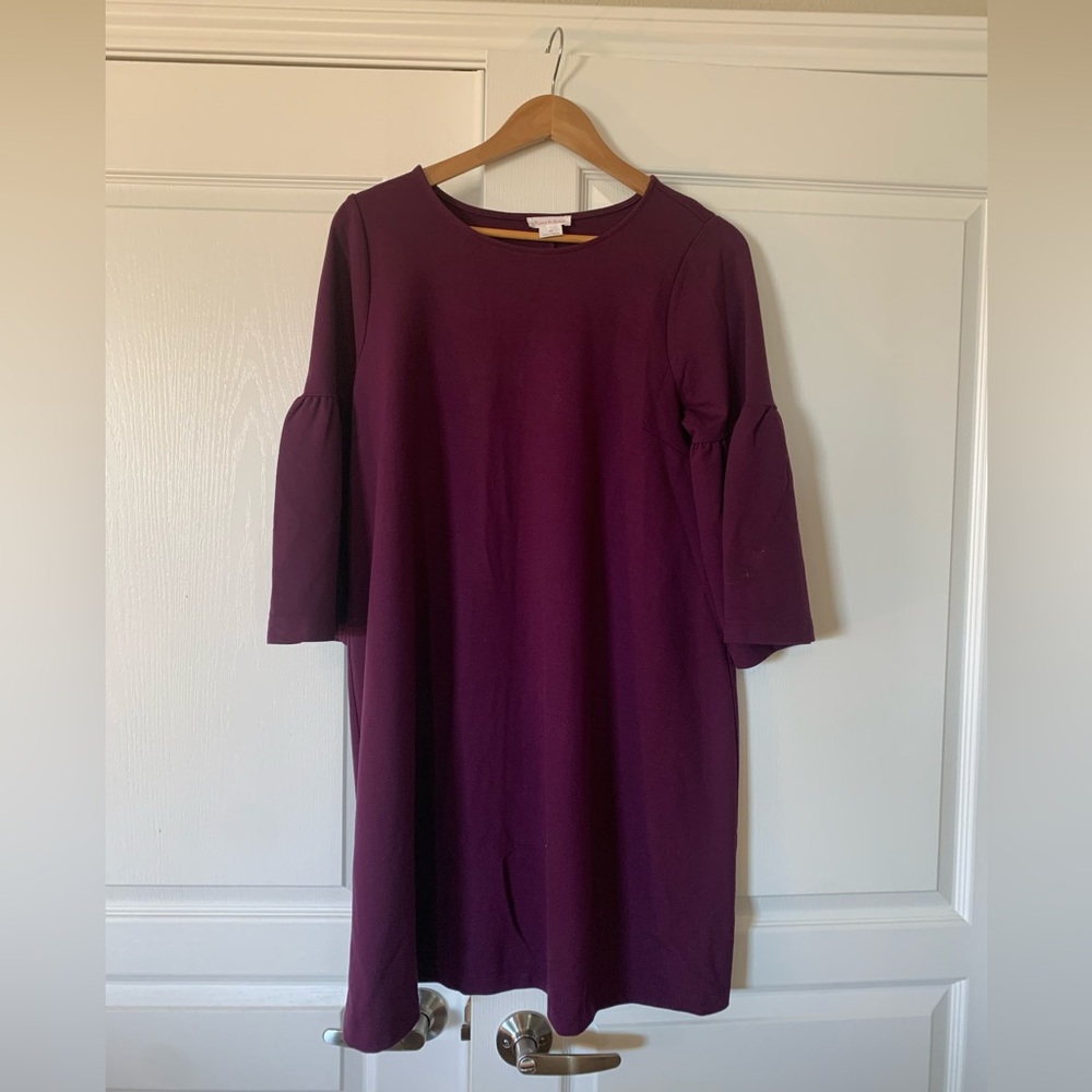 Ingrid & Isabel Ponte Knit Bell Sleeve Maternity Dress